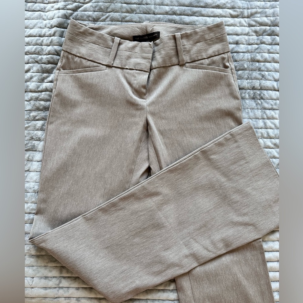 Gray stretch slacks